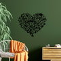 Wallity Musical Heart Escultura de Pared en Negro